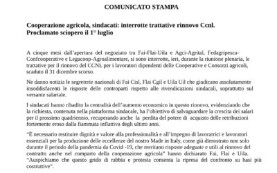 COOPERAZIONE AGRICOLA. INTERROTTE TRATTATIVE RINNOVO CCNL